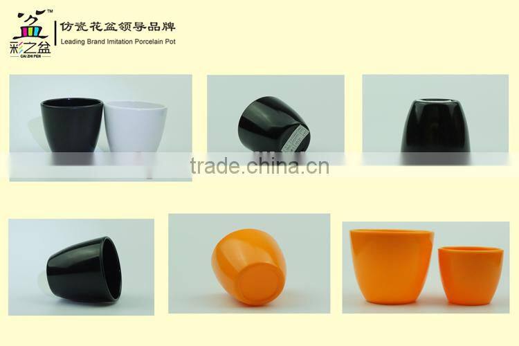 Glazed round melamine flower pot MX1408