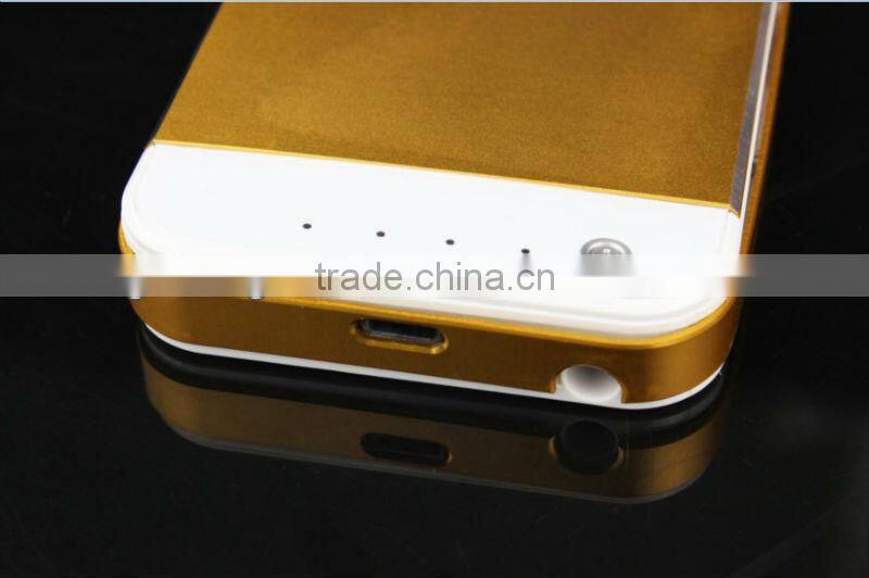 For IPhone5 Power Case ,Aluminum Flip Cover External Backup Battery Power Case for IPhone5 5s