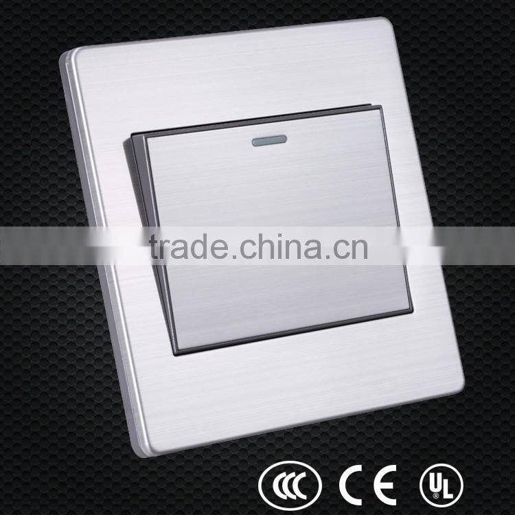 New style 86 type stainless steel one gang one way switch, switch plates , wall plates