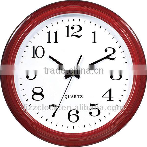Plastic Material Antique Wooden Color Wall Clock
