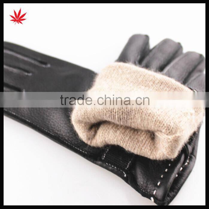 Women's New Style sheepskin Leather Cold Weather Gloves with Belt