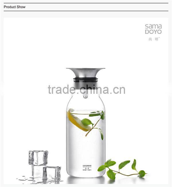 700ml Samadoyo glass water bottle in Summer hot sale