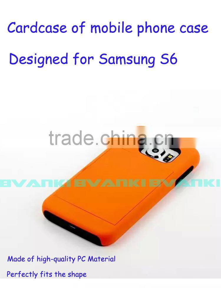 Fashion Style Latest 2 IN 1 combo case for samsung galaxy s6 Factory price mobile phone case for samsung galaxy s6 case alibaba
