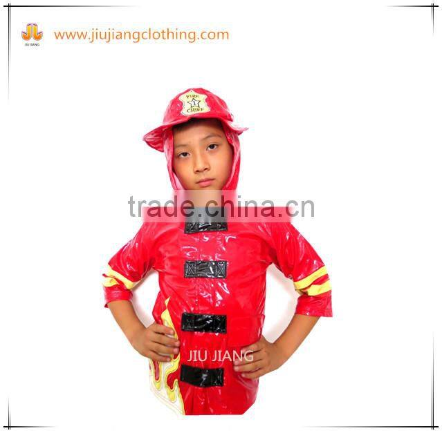 Children's rainjacket of bright PU coating