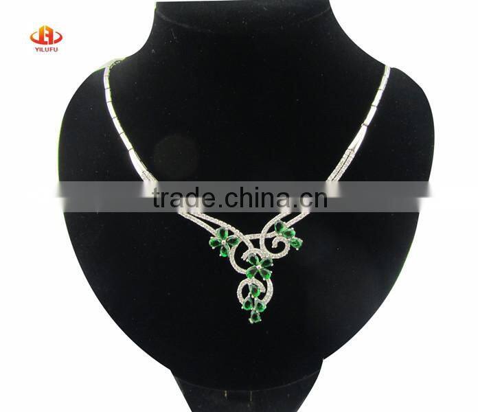 Elegant Silver Crystal Necklace Handmade Jewelry