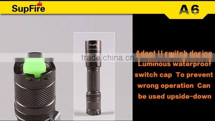 Supfire A6 Hot sale Rechargeable Flashlight Waterproof Led Torch