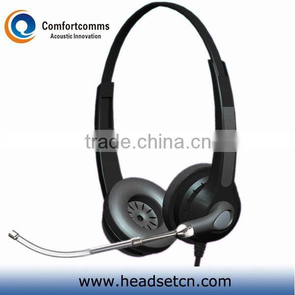 High quality call center telecommunication professional headset with RJ9 plug for telephone system HSM-902FPQDRJ