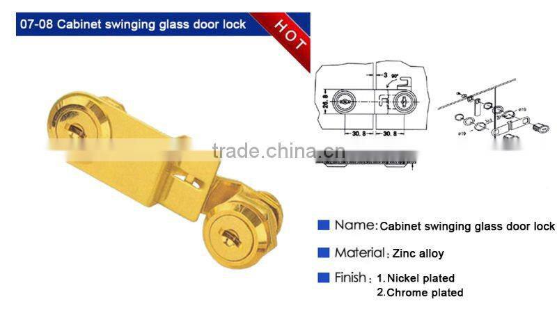 Zinc alloy glass door lock