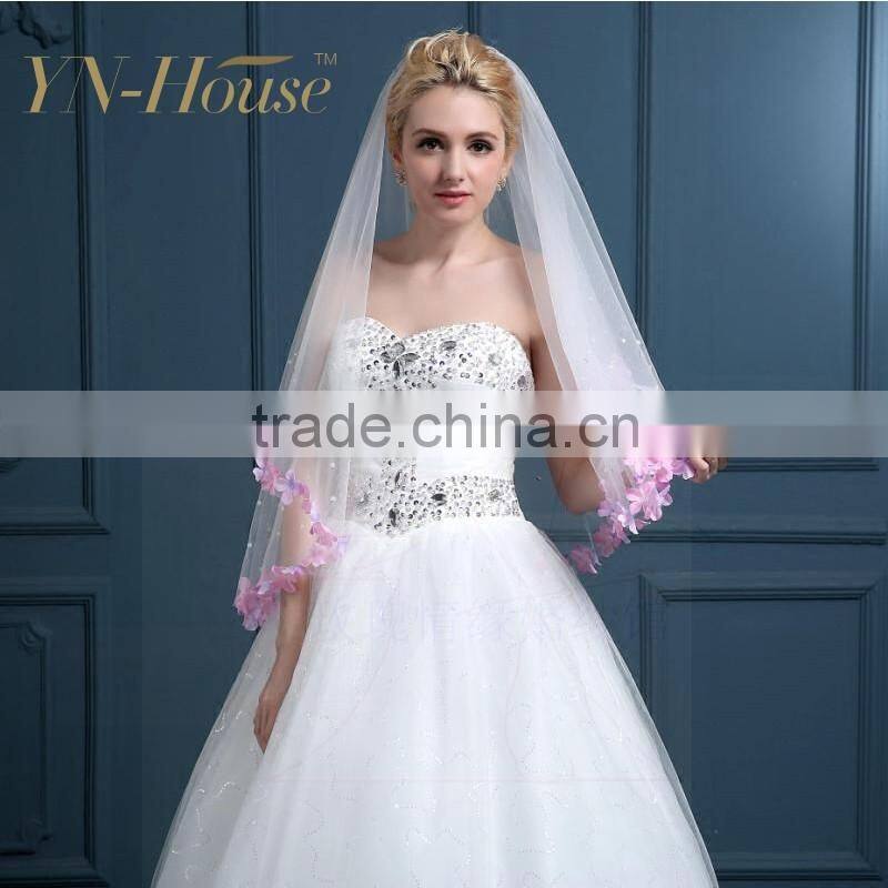 2016 newest colorful plume veil