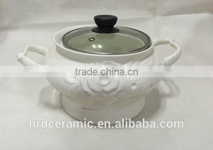 China Manufacturer Stocked small ceramic Porcelain Soup Tureen