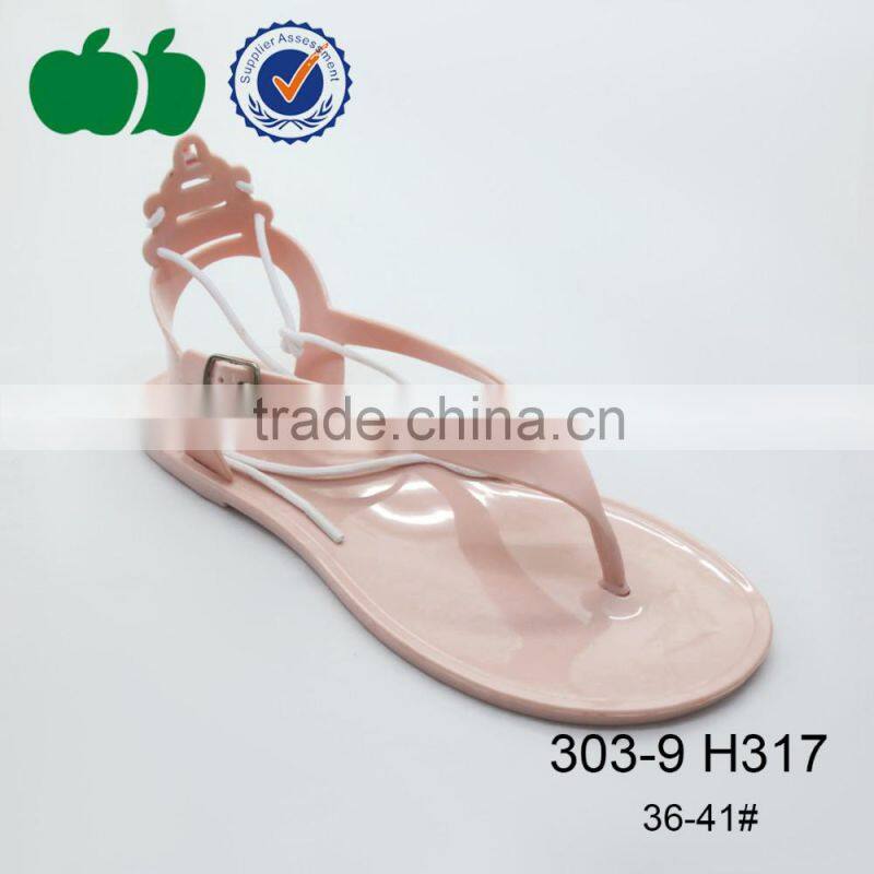 New design fashion simple model sexy ladies jelly sandals