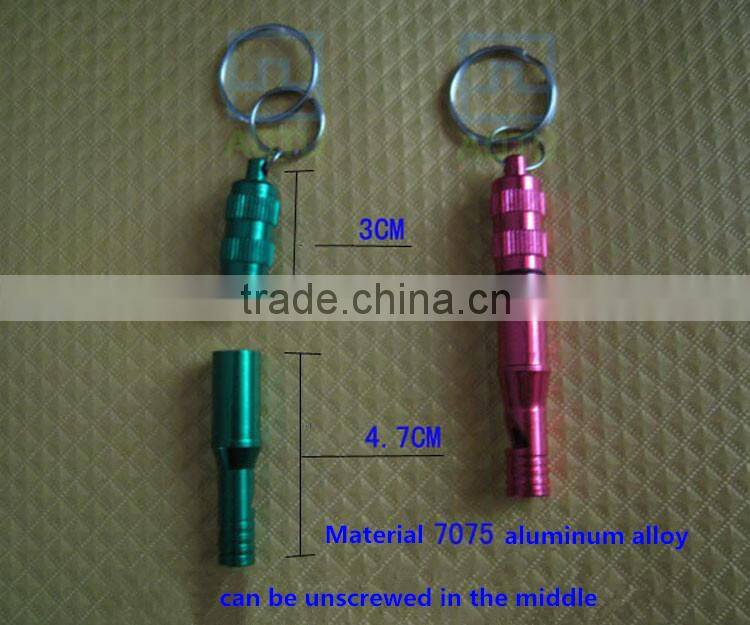 outdoor camping high DB survival emergency whistle with keyring