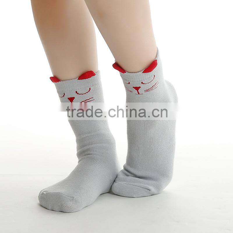 New hot sale kids socks knee high soft cotton baby girls pink socks Wholesale