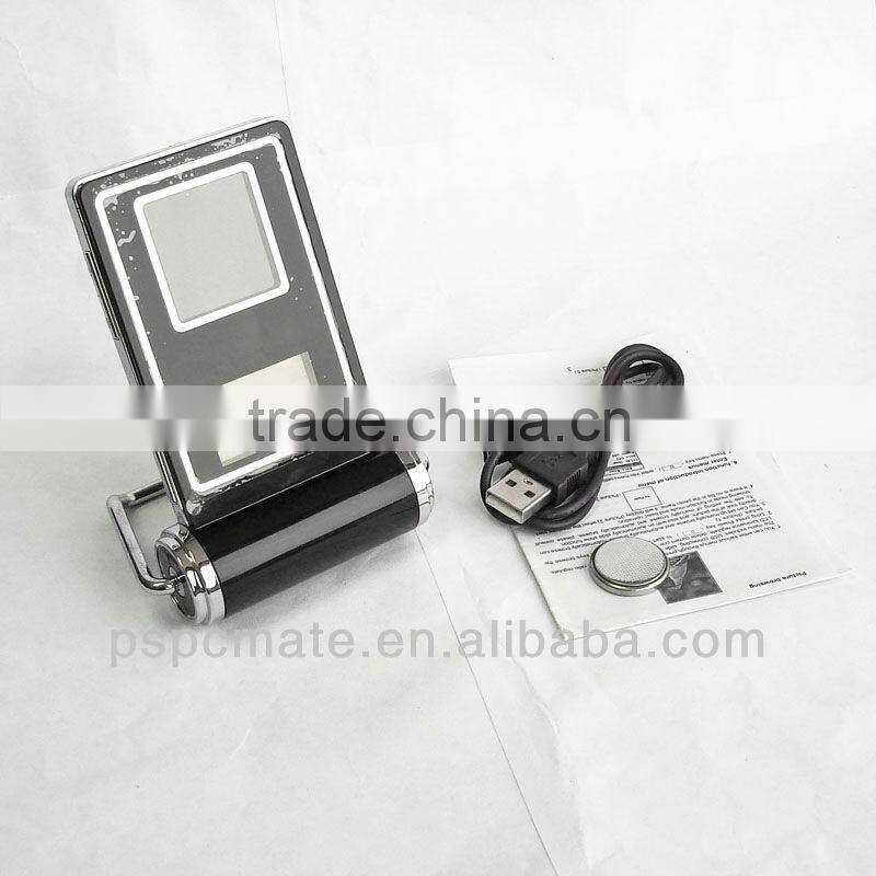 mini digital photo frame with clock and thermometer as gift