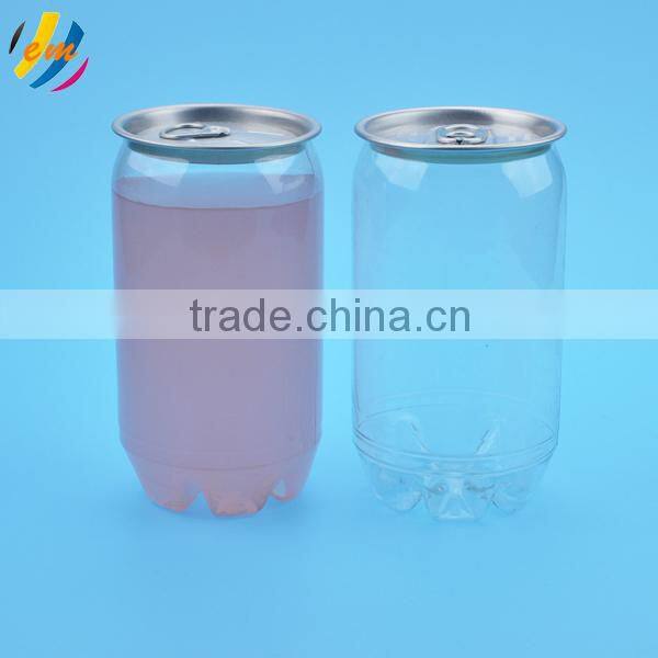206# clear plastic PET drinks can