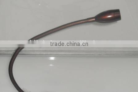 3w Brozen flexible reading wall lamp with 1w screen light