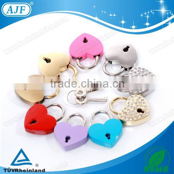 AJF brass lock bronze lock antique heart padlock