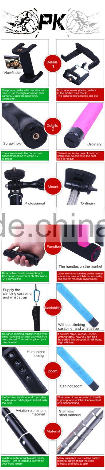 2015 monopod bluetooth selfie stick