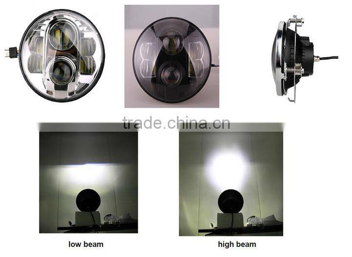 2015 Newest Emark 7inch round high/low beam headlight for Jeep Wrangler CJ TJ JK Harley Hummer Landrover