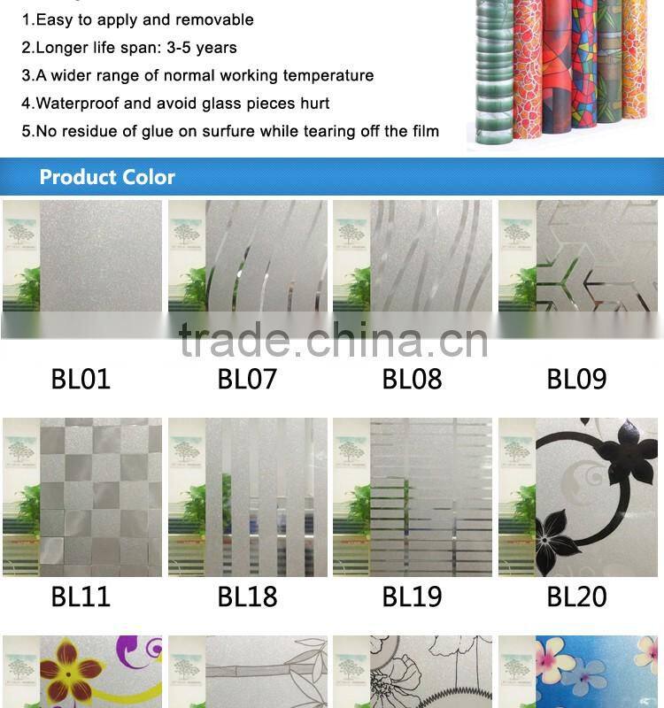WB50 Wholesale Office PVC Window Static Glass Film Decoration Stickers