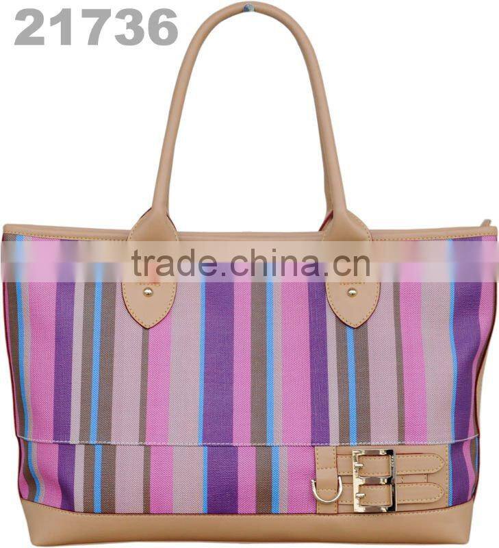 2012 the newest and fashion in colourful lady PVC handbags