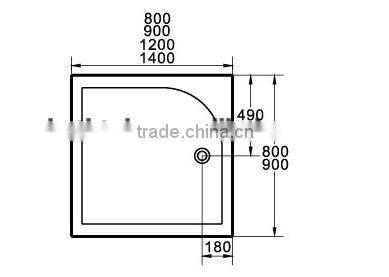 cUPC showers tray,fiberglass shower tray,cupc acrylic base with tile flange