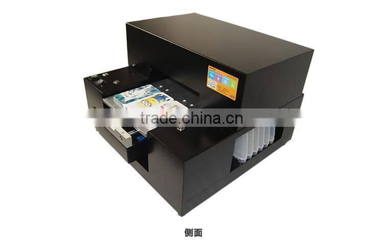 2015 newest A4 UV printer, cell phone case/plastic card/transparent business card printing machine, used uv flatbed printer