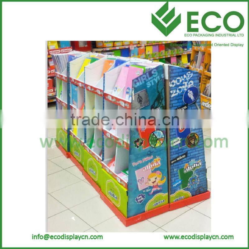 Cardboard Display Stand 3 Shelves Book Cardboard Display Stand