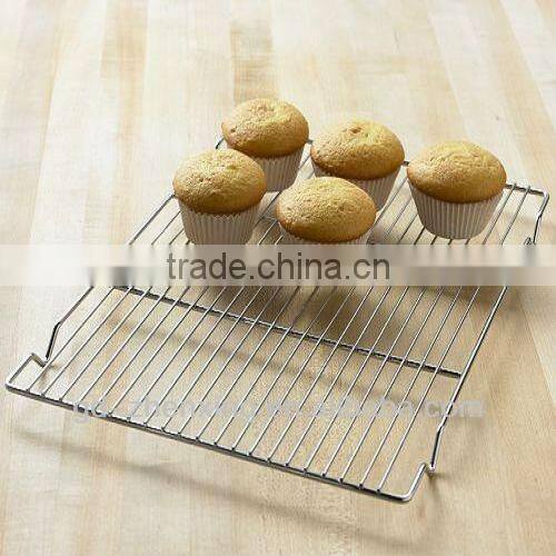Food Grade 304 stainless steel crimped wire mesh BBQ fish Grill netting