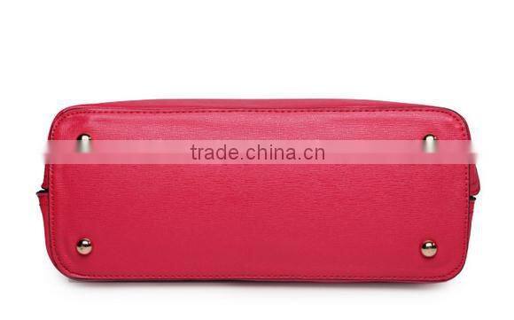 Spring Office Lady Solid Color Tote Bag Lady Attractive Leather Handbag