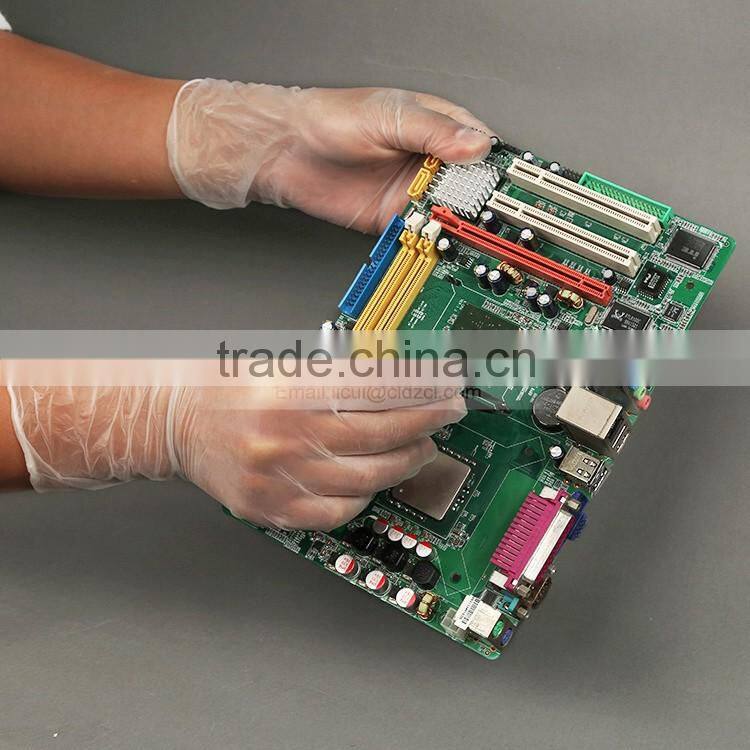 9" disposable PVC gloves for cell phone display