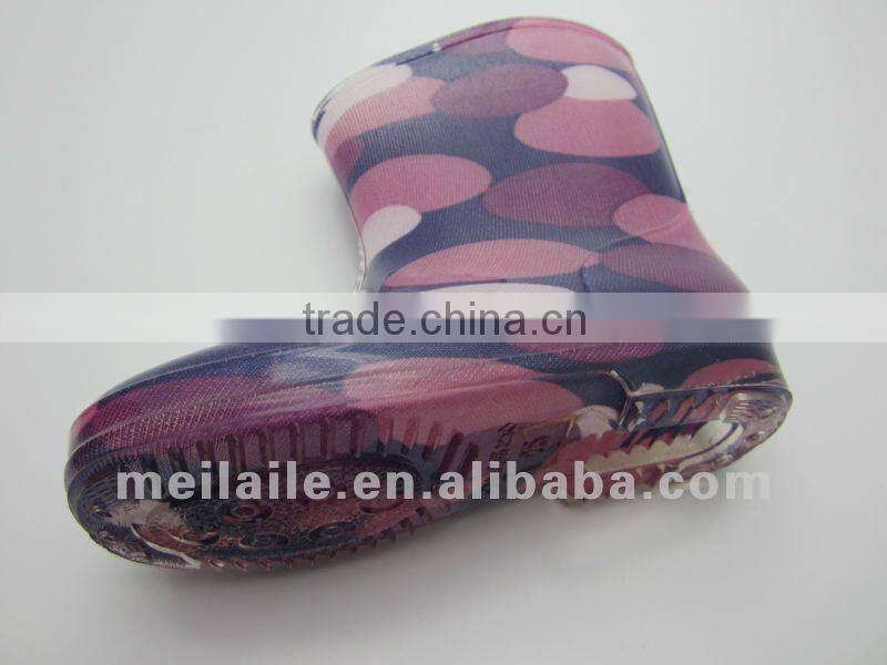 Cute kids pvc rain boots