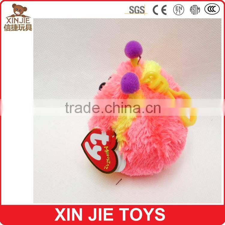 cute bee plush keychain 12cm plush honeybee keychain plush material bee keychain