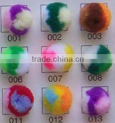2013 new package polypropylene pompom for knitted hat,pompom wholesale