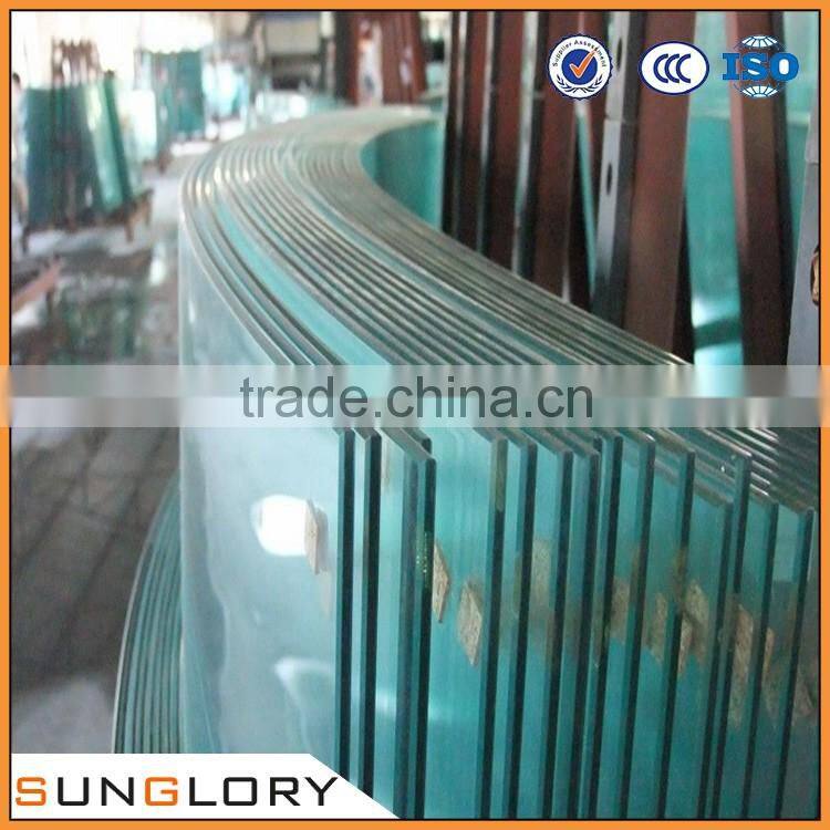 Hebei Tempered Glass Flat / Curved Tempered Glass , Large Glass Curved
