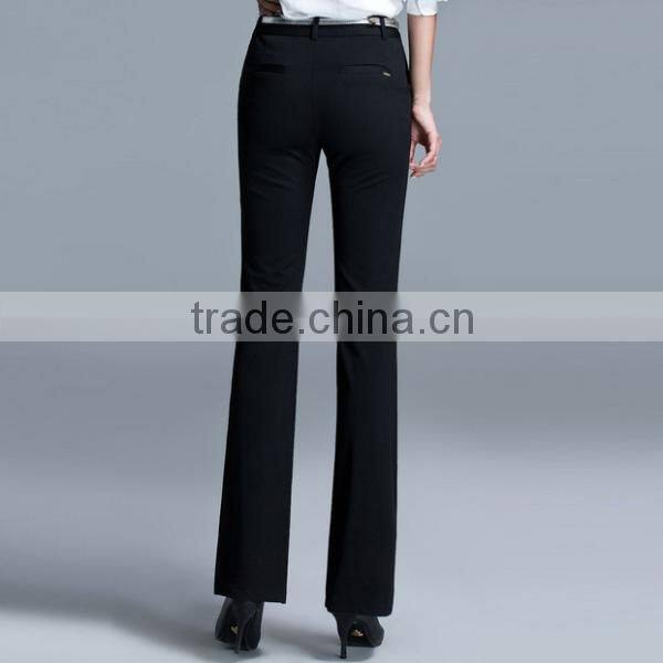Custom made OL new fashion bellbottoms dress pant with high quality for lady