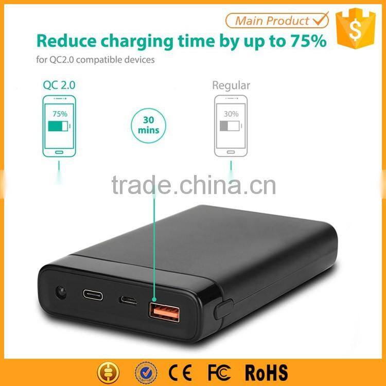 2016 Power Bank 10000mAh Type C Powerbanks with Led
