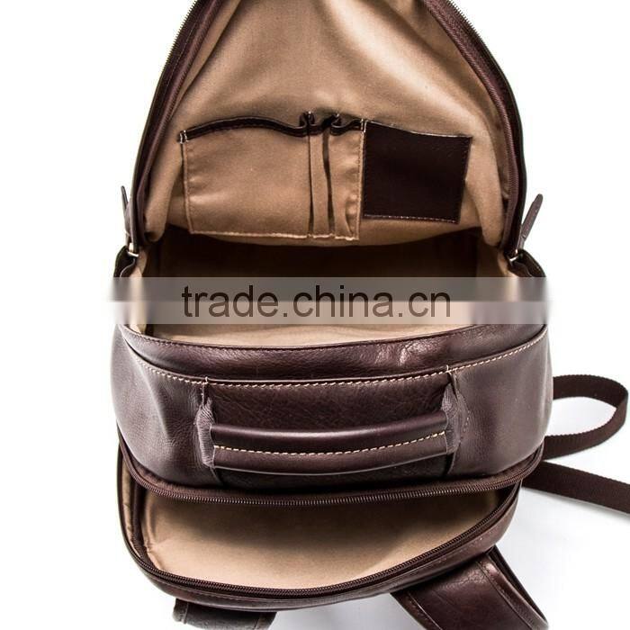 Supplier Good-Looking Newest Model men luxury 100 % black genuine leather backpack