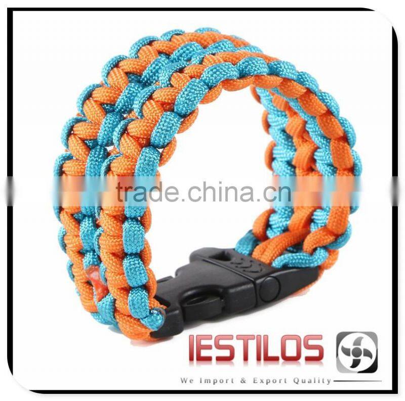 Cheap survival paracord bracelet for outdoor sport with buckle suvival rope