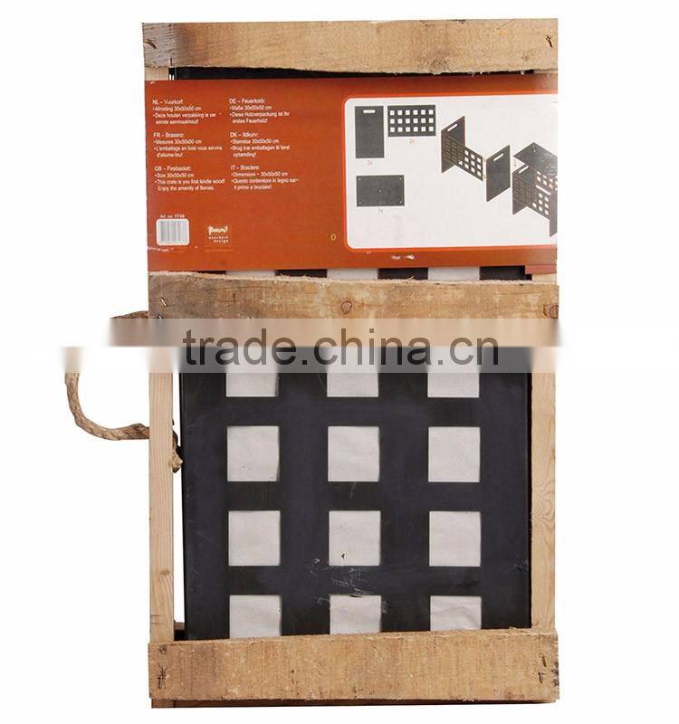 Esschert Design Square shaped outdoor garden Fire Basket