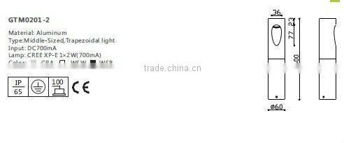 Outdoor LED Bollard 2W