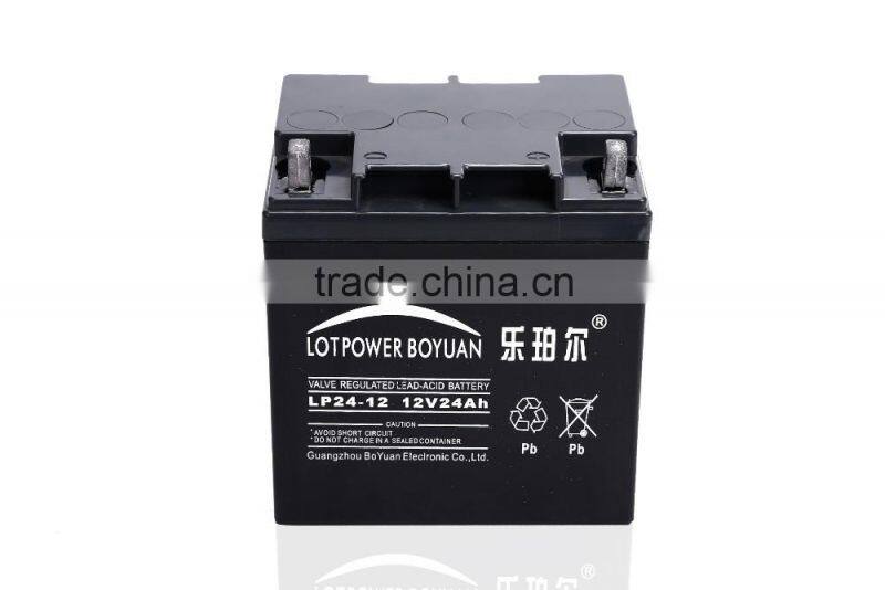 CE ROHS 12v 24ah Battery Rechargeable Emergency Light Batteries