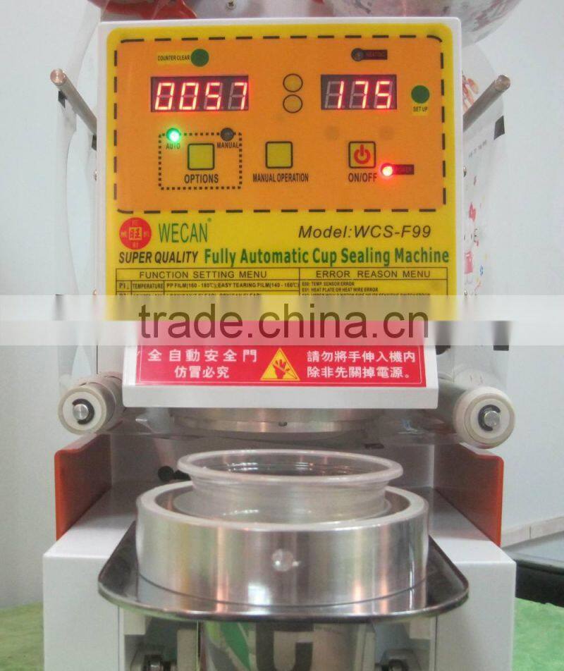 CE approved Automatic cup Sealer machine/ With Counter GL-SA01 bubble tea machine/ Automatic plastic cup sealing machine
