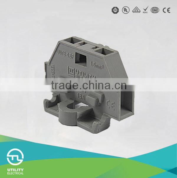 400V 18A DIN Rail Mount Spring Type Terminal Blocks with Rated Section 0.8-1.5mm2