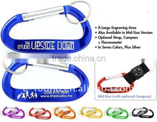 EVA Aluminum Alloy Metal Bag Carabiner Hook With Strap