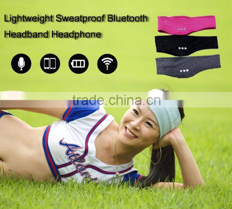 Sports Sleep Handfree Wireless Bluetooth Head Band with Music Play Phone Calls