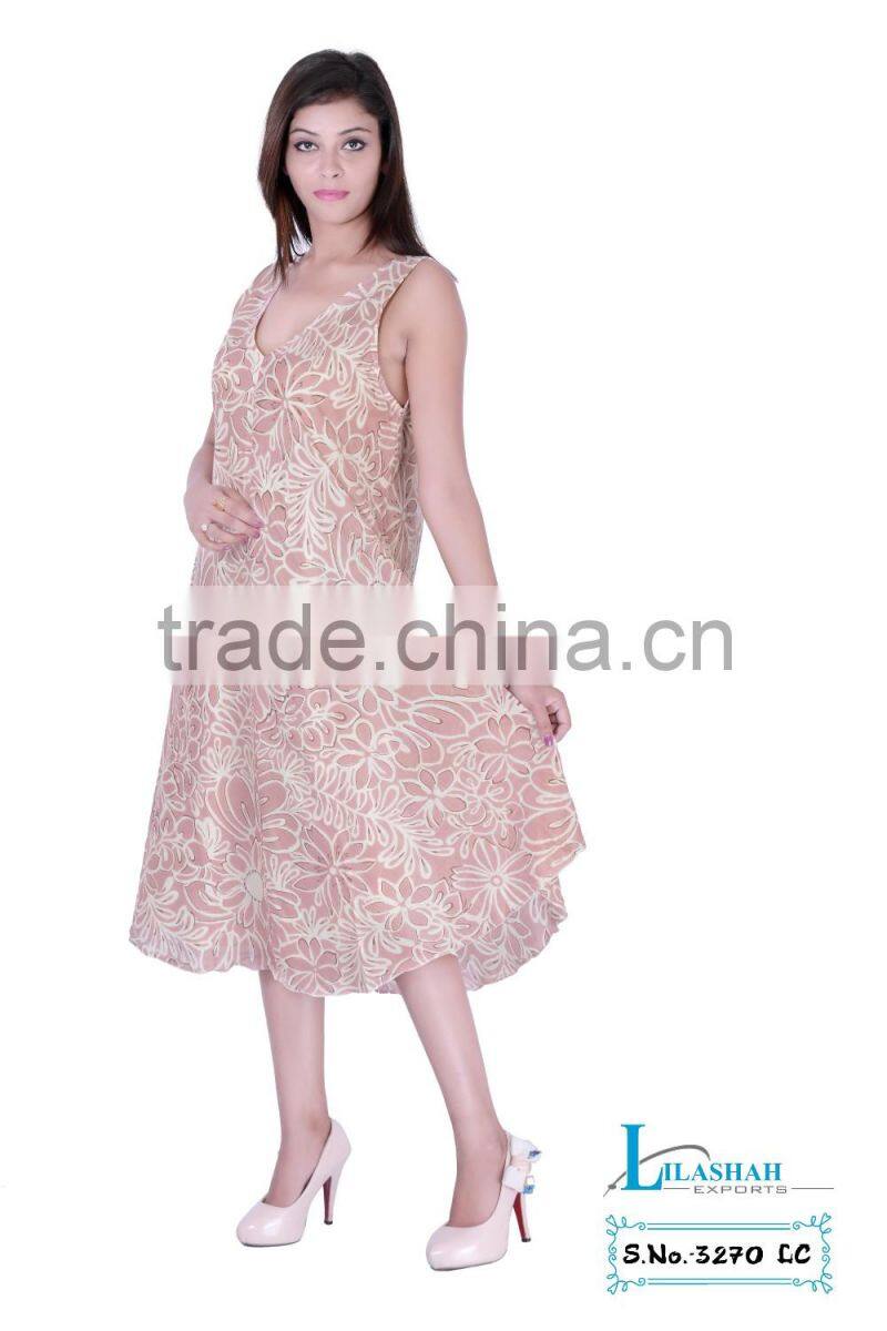 Cotton Printed umbrella Dress Jaipur Mini Vestido Styles Ropa Ladies Garments 3270LC