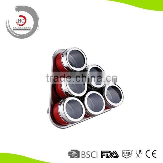 Stainless steel magnetic spice jar magnetic spice rack magnetic spice container HC-FG1