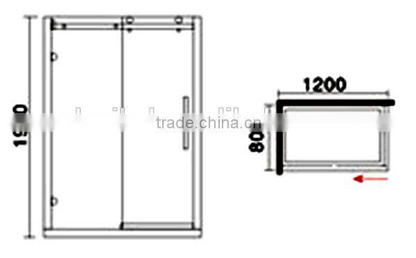 CLASIKAL Bathroom sanitary ware hot sale simple tempered glass shower room