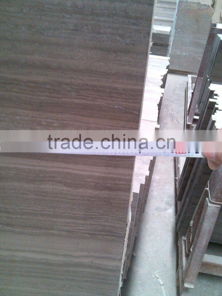 Elegant chinese brown natrual stone polished coffee wooden vein marble slabs price